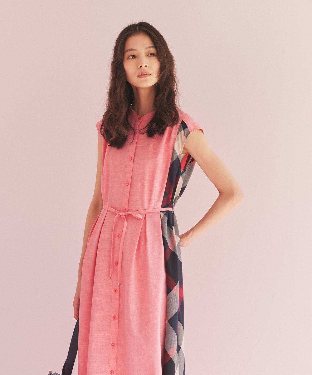 リネンライクフレンチスリーブワンピース（ドレス）｜CB CRESTBRIDGE