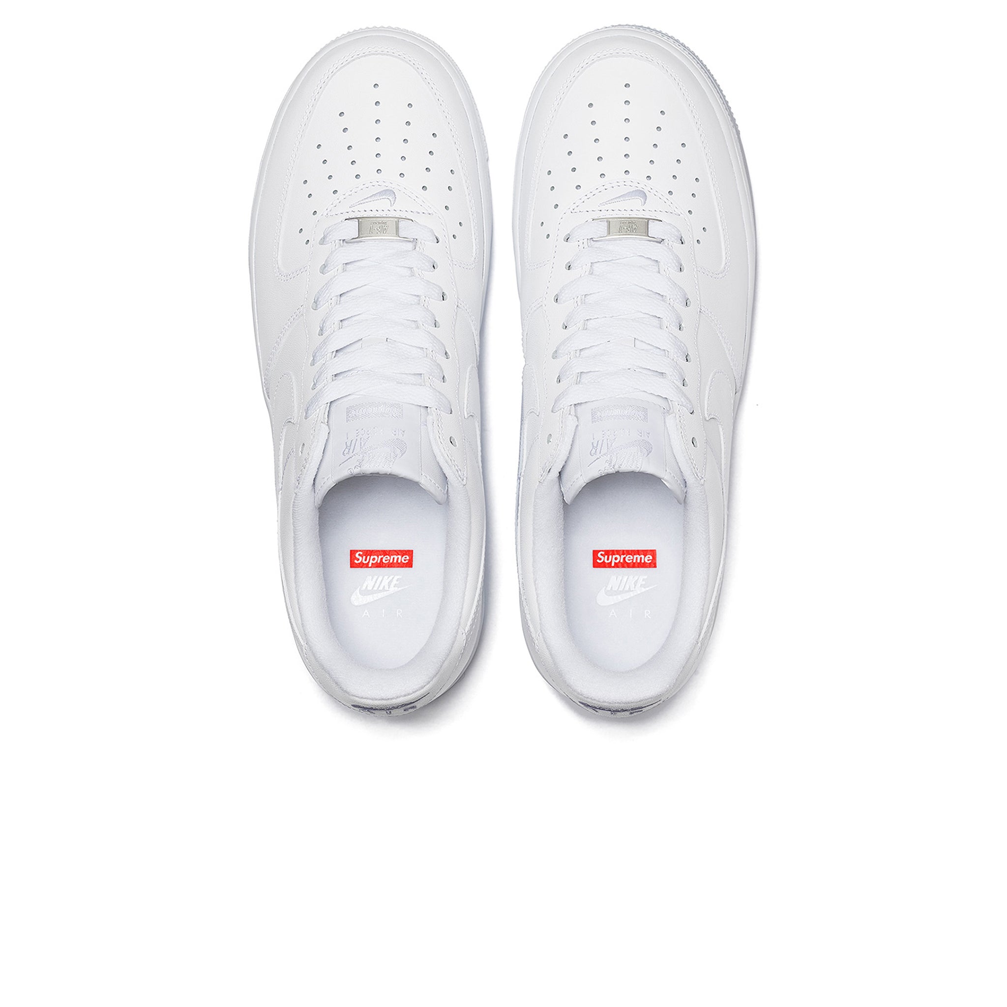 Nike x Supreme Air Force 1 Low White Box Logo | CU9225-100