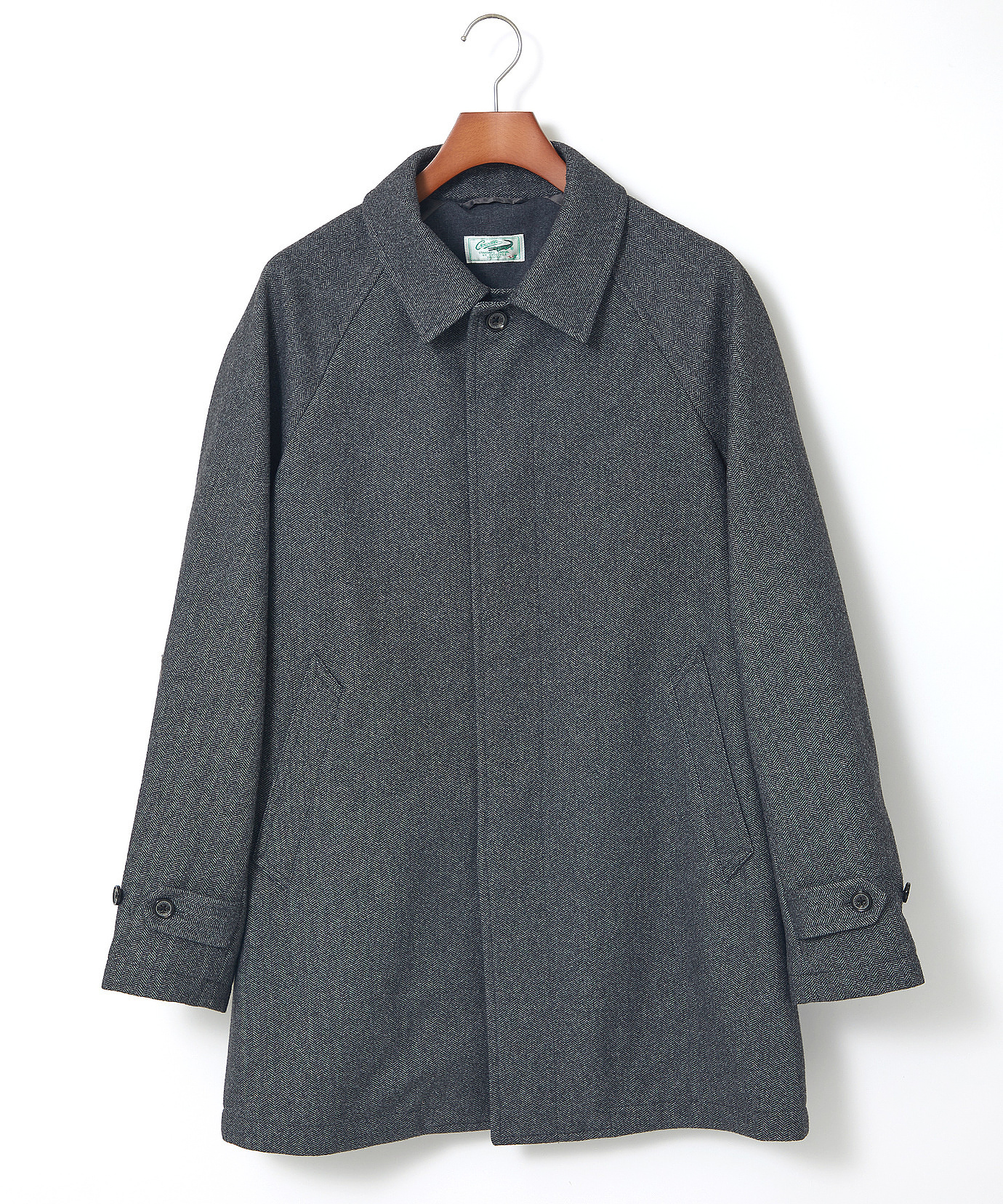 メンズ ヘリンボーン柄 ステンカラー コート通販 [1604-47406