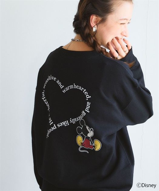 Disney/ディズニー》ミッキーマウスハートバックプリントスウェット