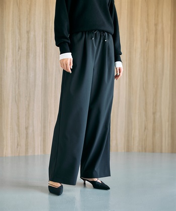 ウォッシャブルイージーワイドパンツ【CLEAN MOTION】 N.O.R.C｜クロス