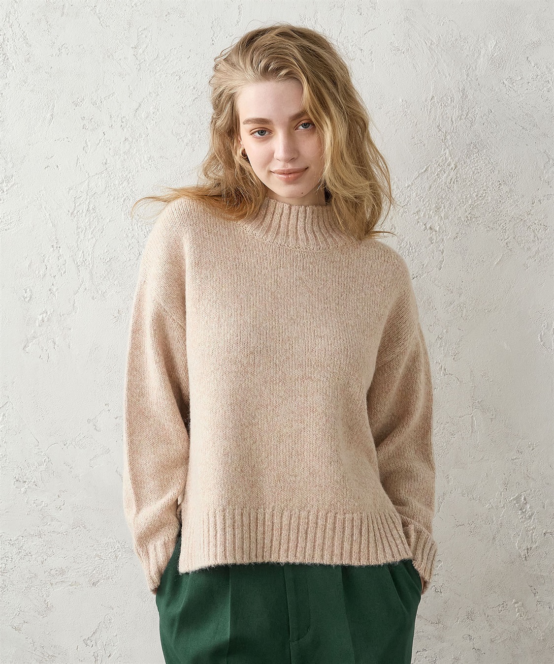 ミックスヤーン ハイネックニットプルオーバー LE SOUK HOLIDAY