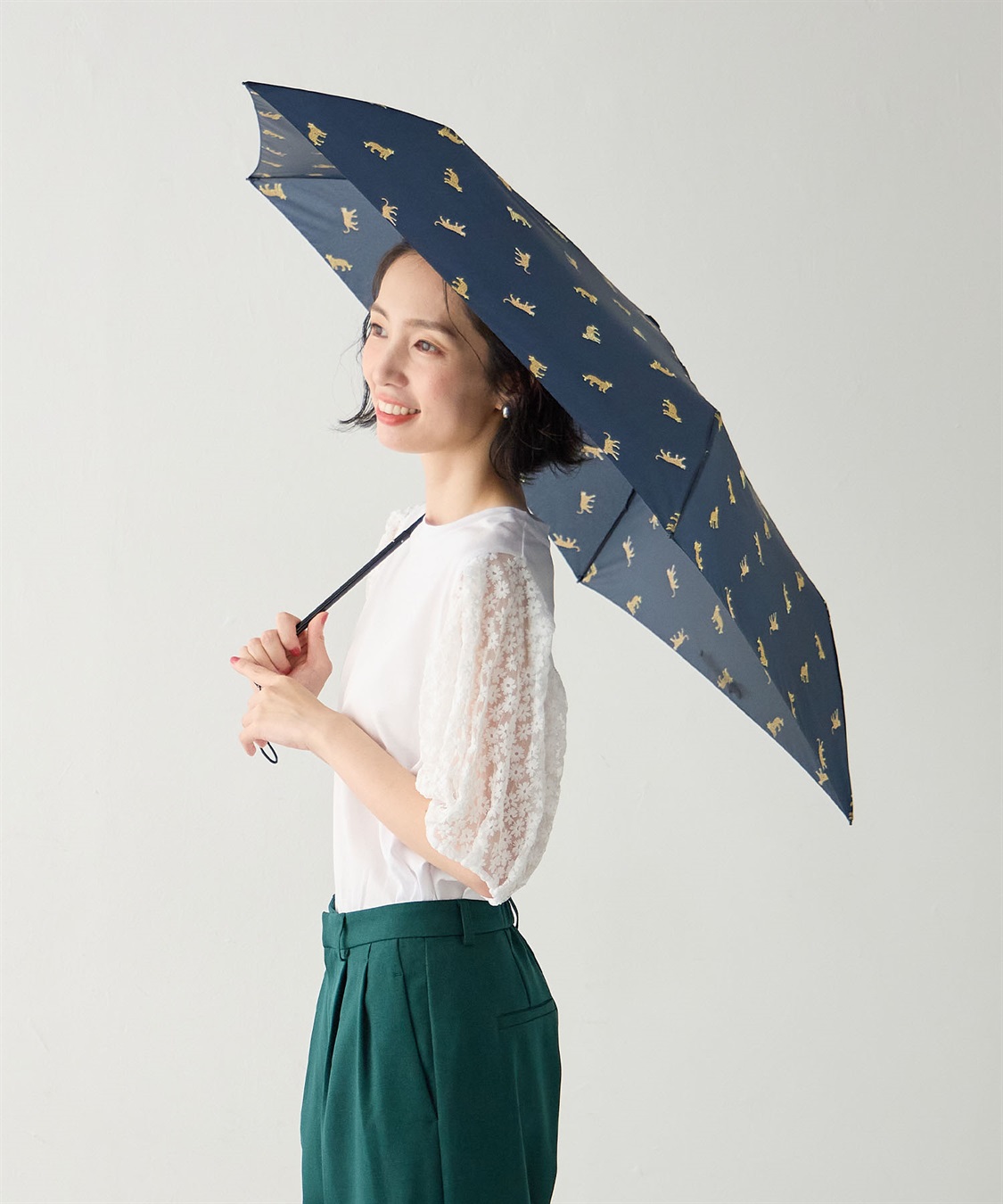 WPC 超軽量折りたたみ傘レオパード＆タイガーmini JOIN PARK｜クロス