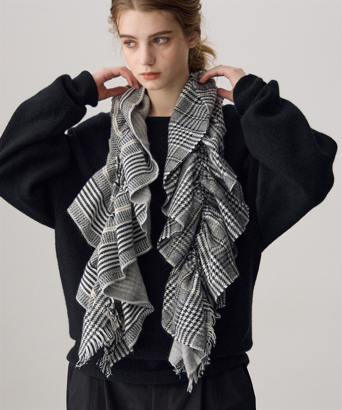 グレンチェック柄ストール ATSURO TAYAMA｜クロスプラス公式通販サイト