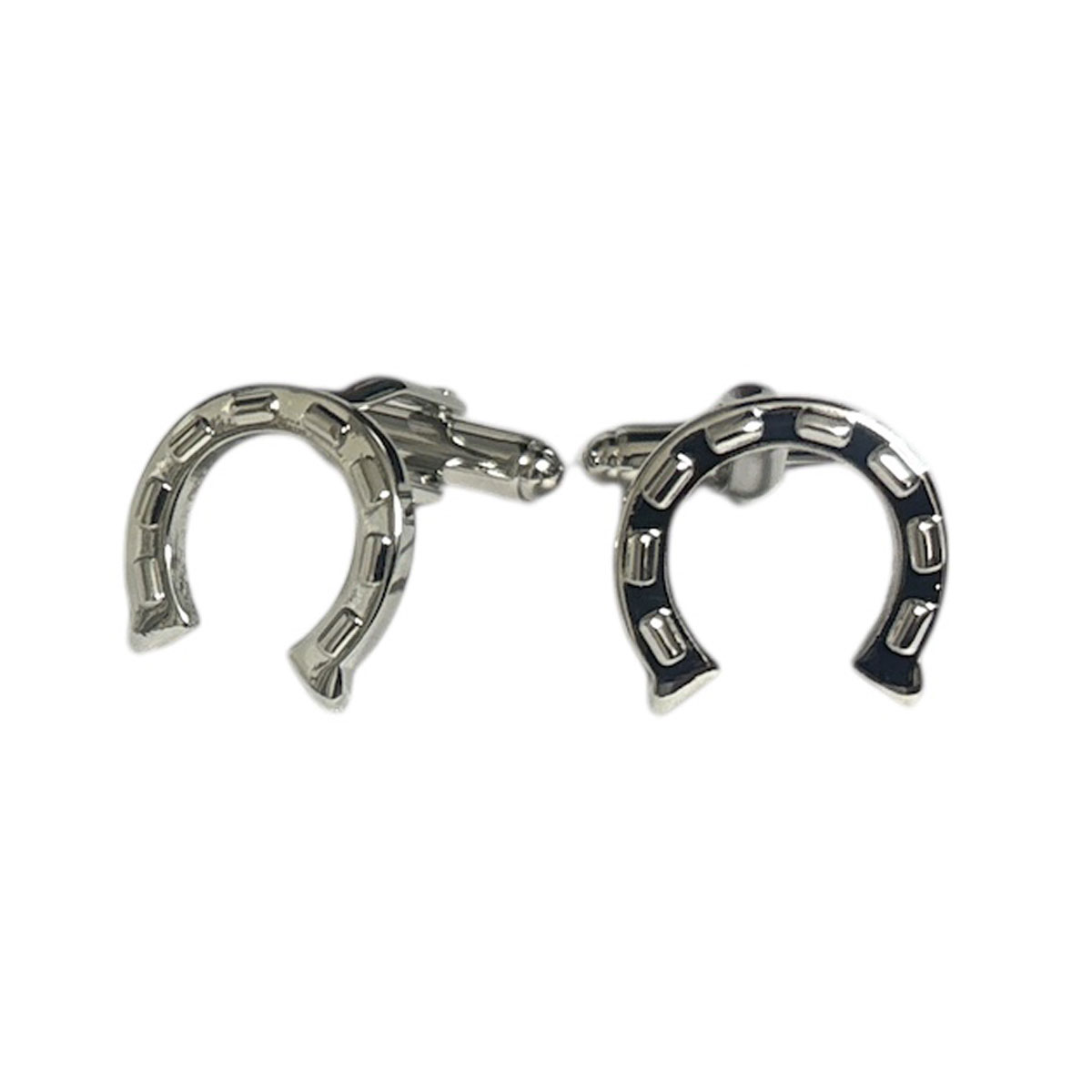 馬蹄シルバー・カフスボタン（カフリンクス）