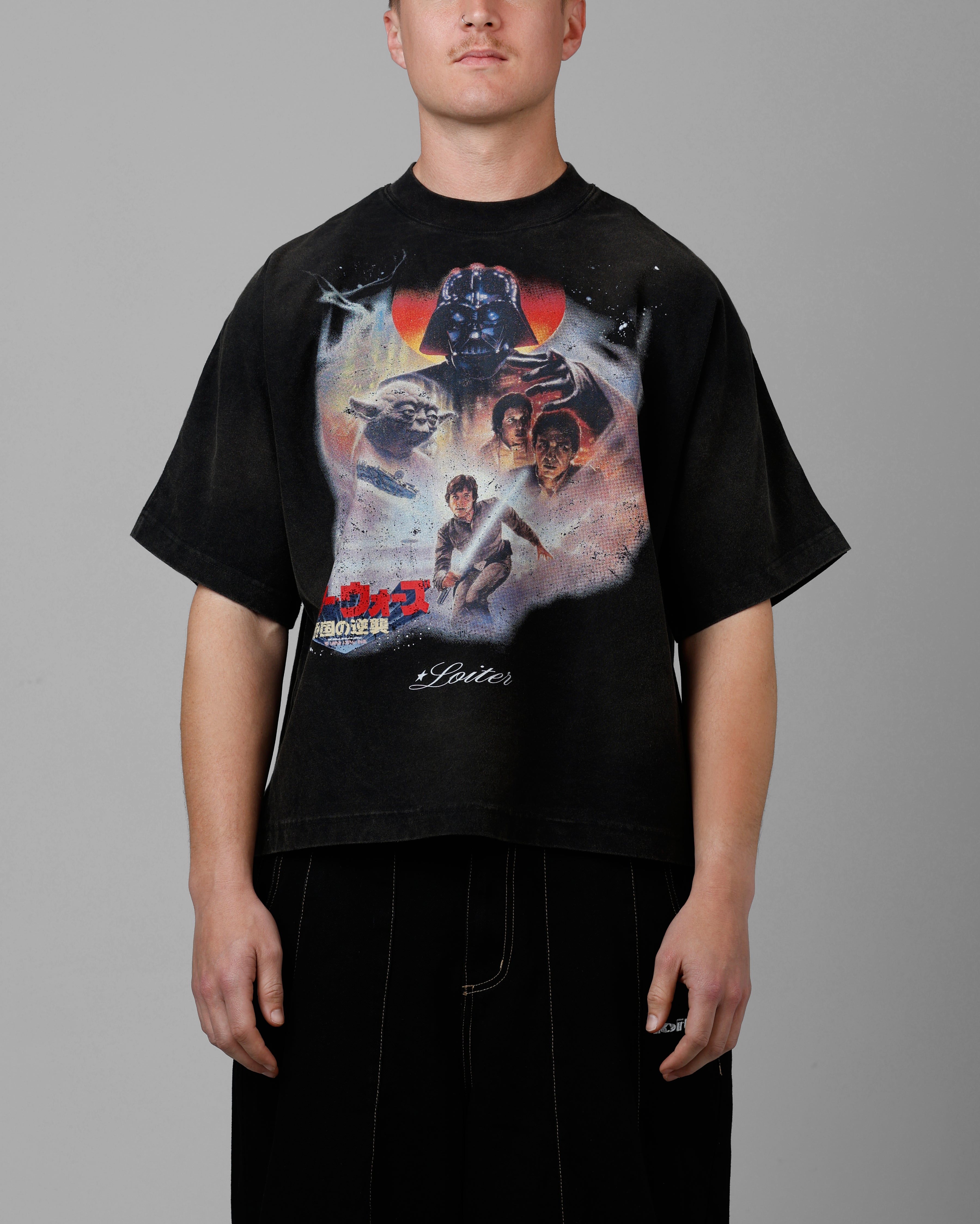 Loiter Star Wars Vintage T-Shirt Washed Black | Culture Kings US