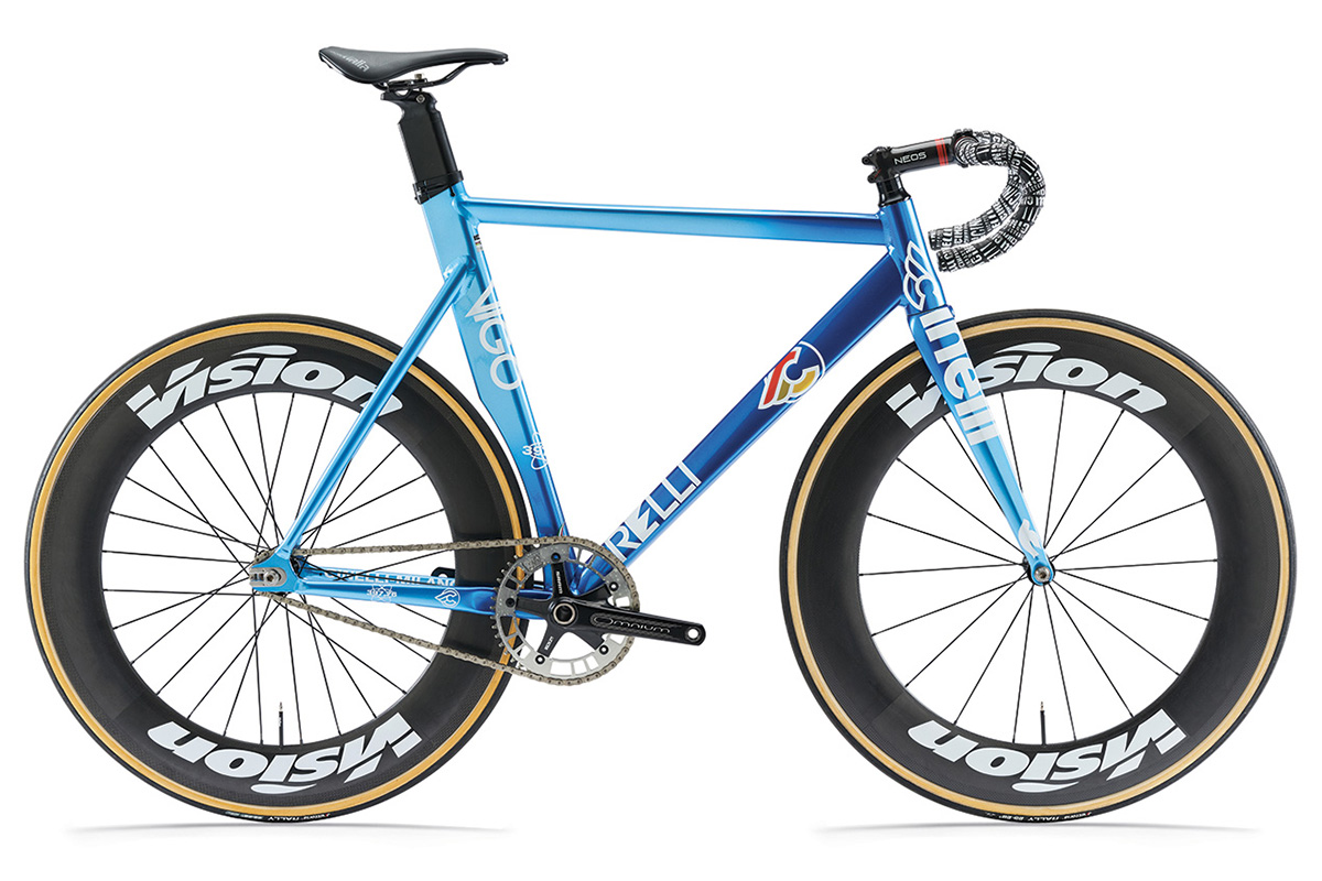 チネリ トラックレーサーVigorelli 80s Nazionale BluとマルチなTutto