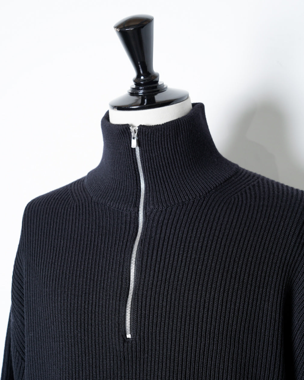 BATONER】SOLID WOOL RIB HALF ZIP-AMANOJAK. – Amanojak.