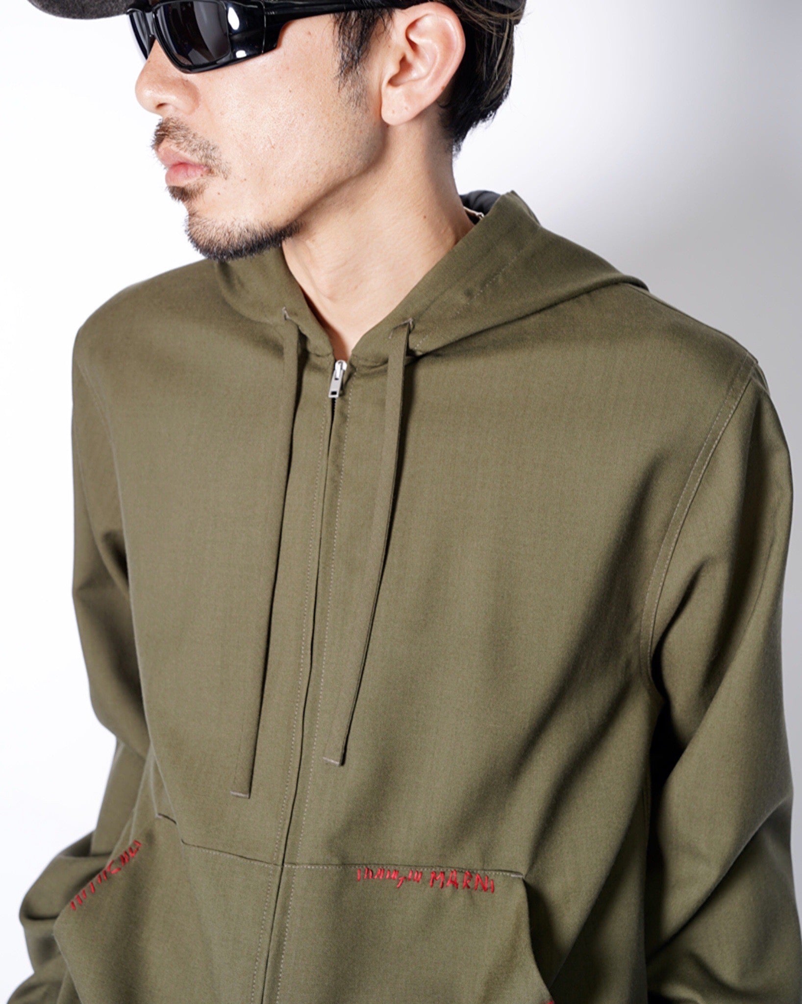 MARNI(マルニ)-TROPICAL WOOL ZIP HOODIE-Amanojak.