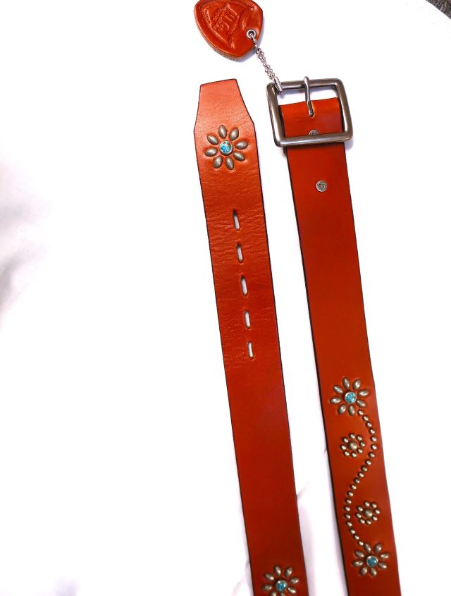 HTC ターコイズ フラワー スタッズベルト - アメカジ オンライン通販
