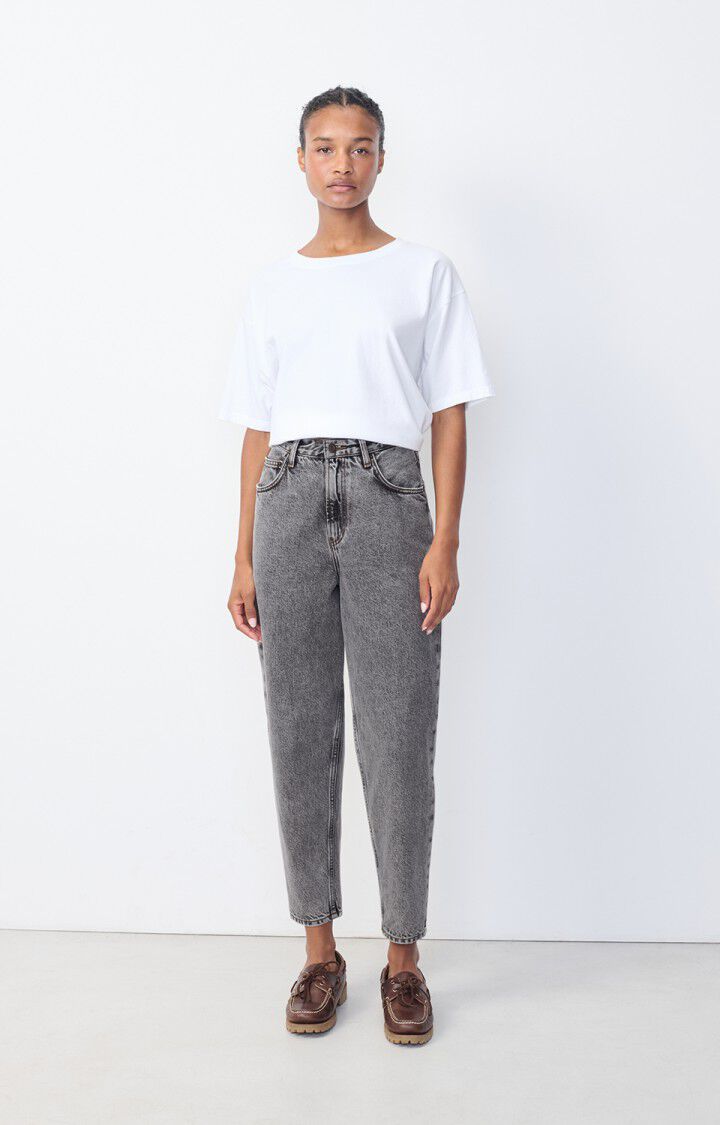 Women's big carrot jeans Yopday - SALT AND PEPPER Grey - H24