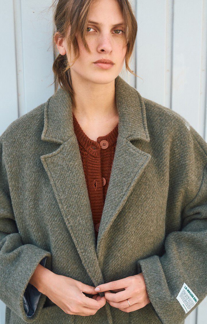 Women's coat Ziffow - MELANGE LICHEN 48 Long sleeve Green - H25