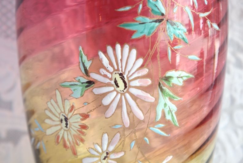 バカラ エナメル彩の花瓶 - Antiques Violetta