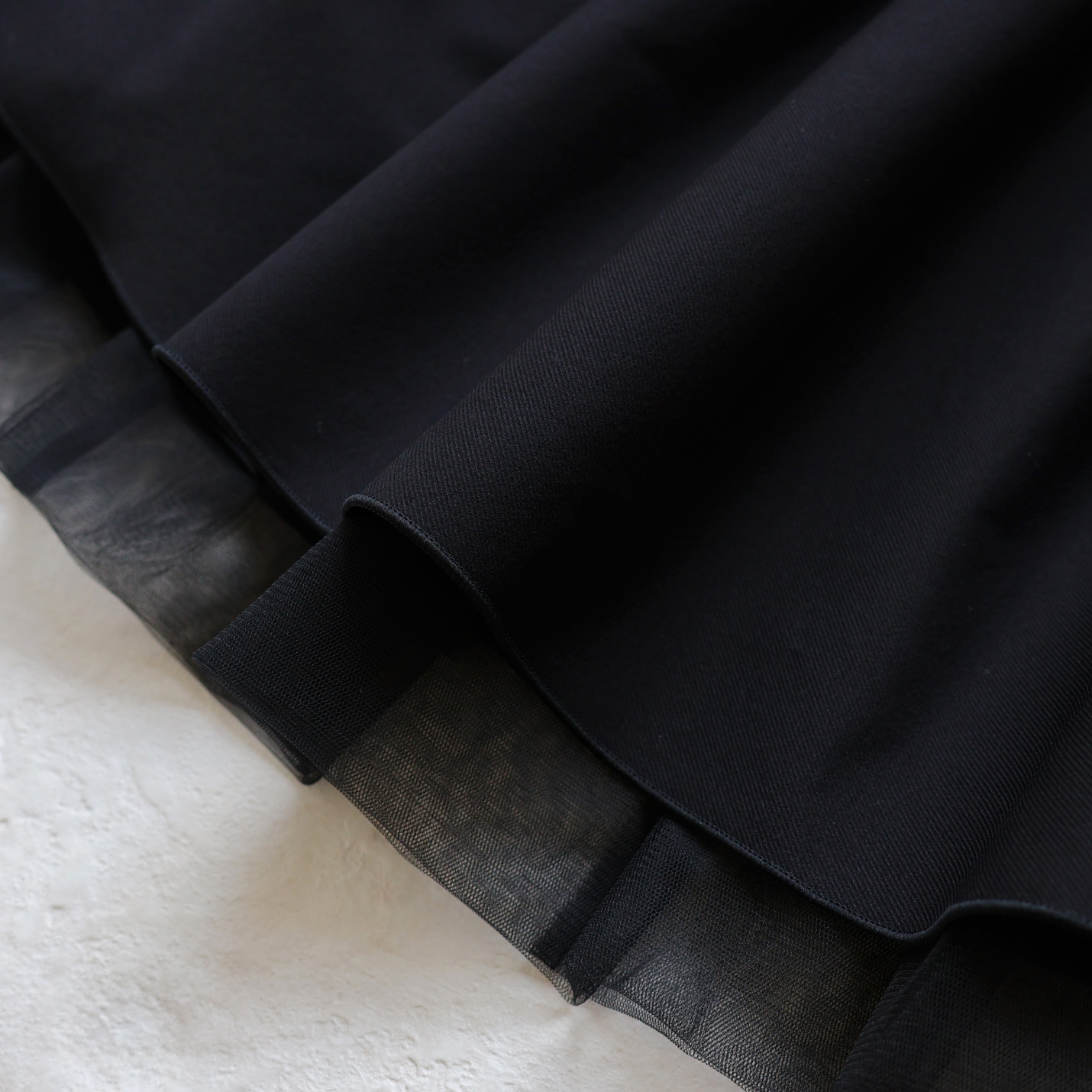 チュール使い リボンドロストティアードスカート【JM1273BD】 商品詳細