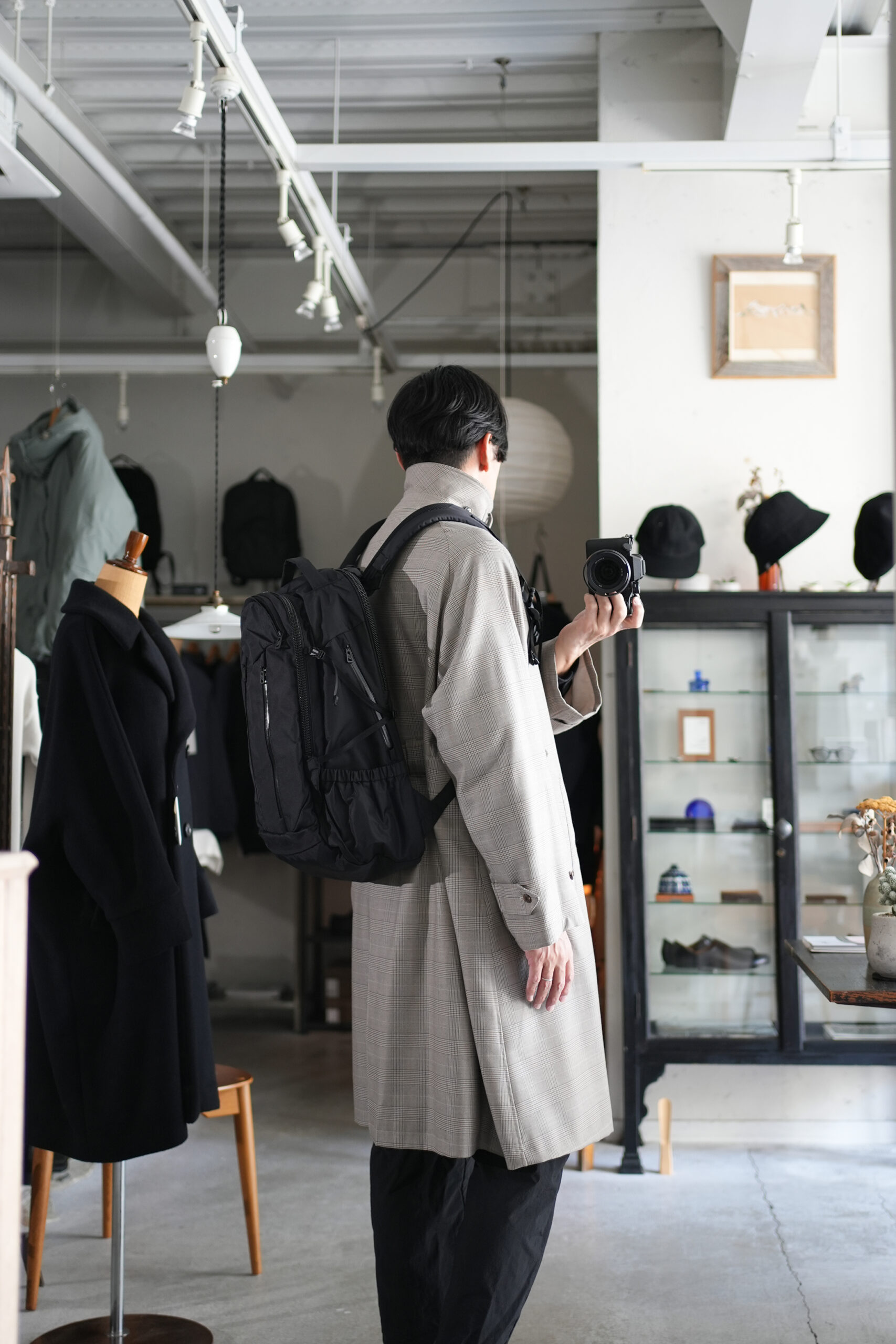SALE MEN'S ｜「URU」WOOL CHECK BELTED COAT | ANOTHER LOUNGE