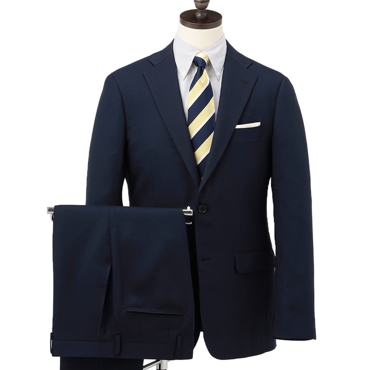 アウトレット】洗える ストレッチ 紺織柄無地スーツ JOURNAL WORKS