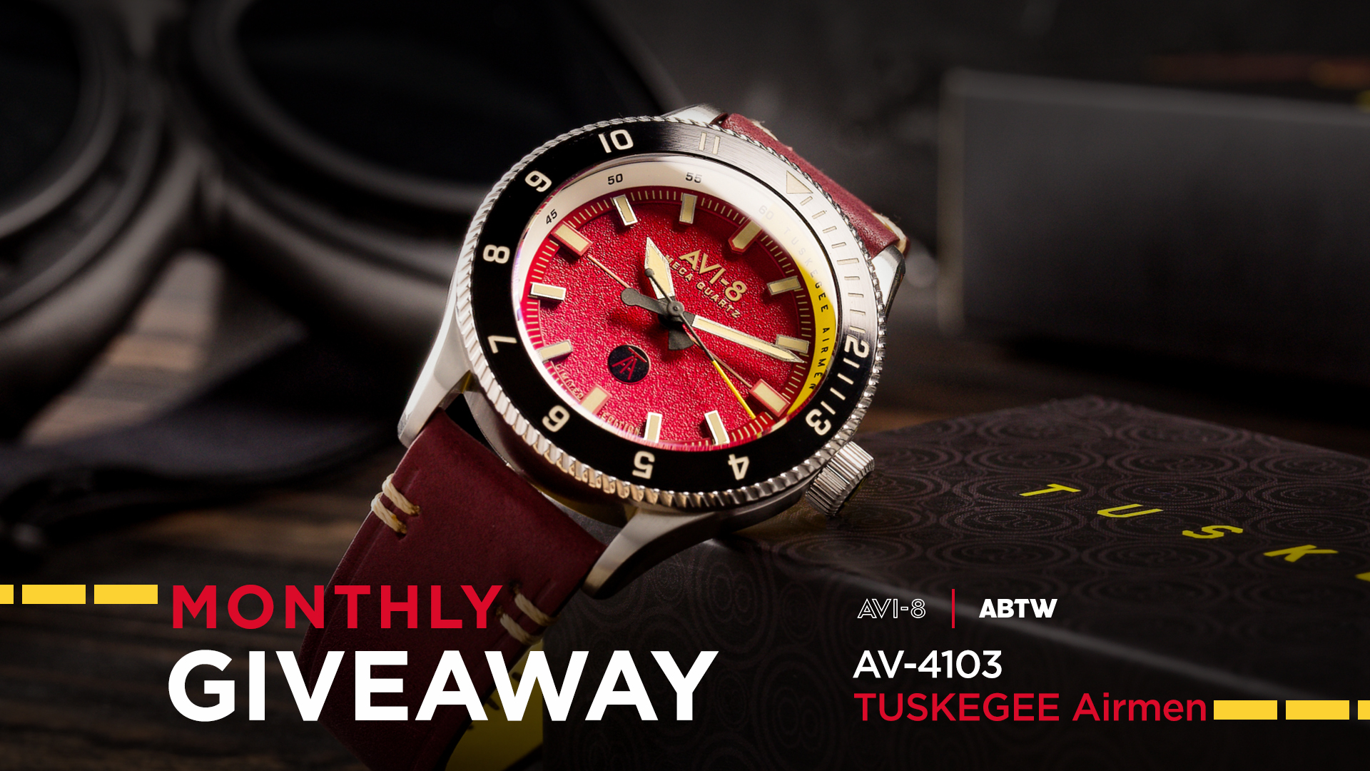 WATCH GIVEAWAY: AVI-8 Flyboy Tuskegee Airmen Meca-Quartz Limited