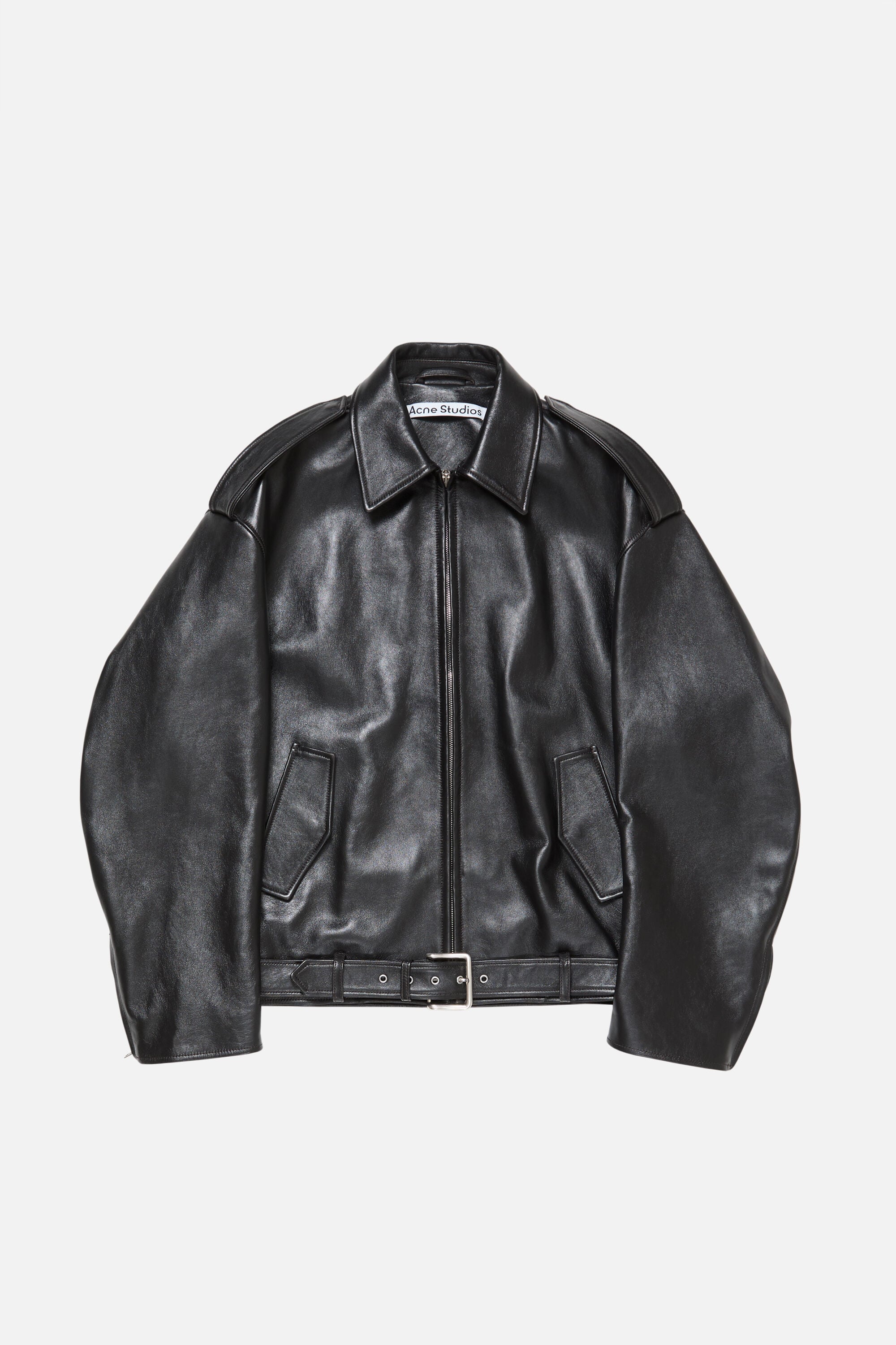 Acne Studios - Leather biker jacket - Black