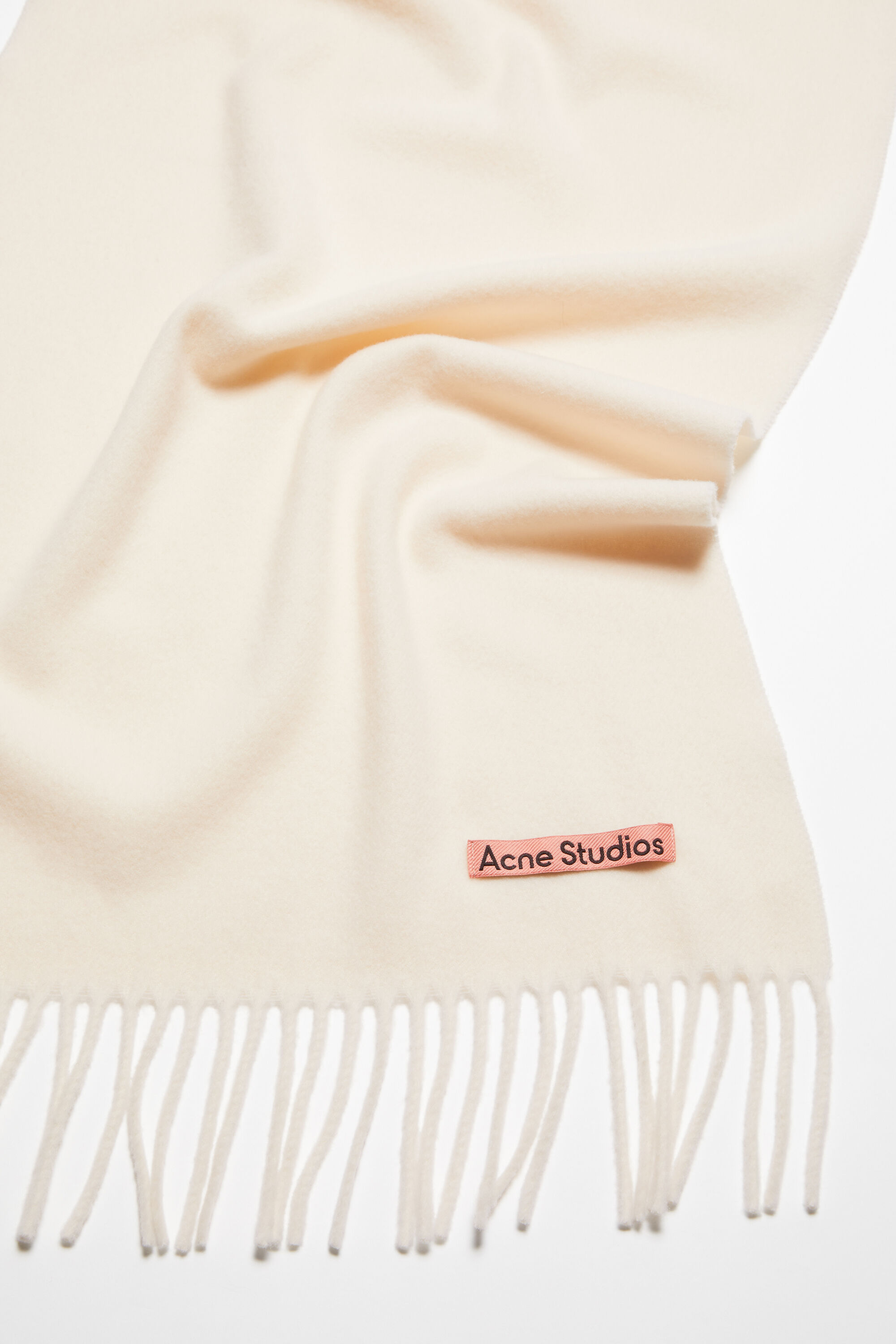 Acne Studios - フリンジウールスカーフ - ナロー - ウォームホワイト