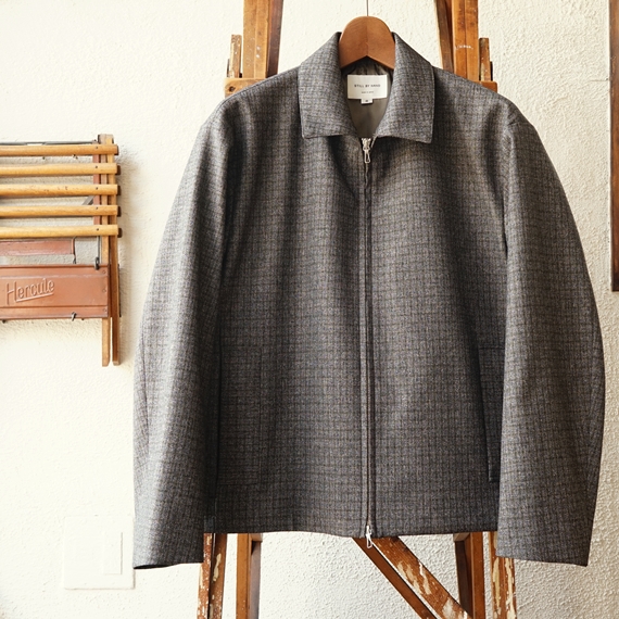 STILL BY HAND ウールライク・エステルツイードの ZIPブルゾン（BL0493