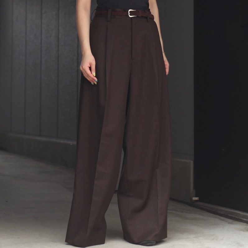 ssstein - 【残り一点】Extra Wide Trousers(2/60 WOOL GABARDINE