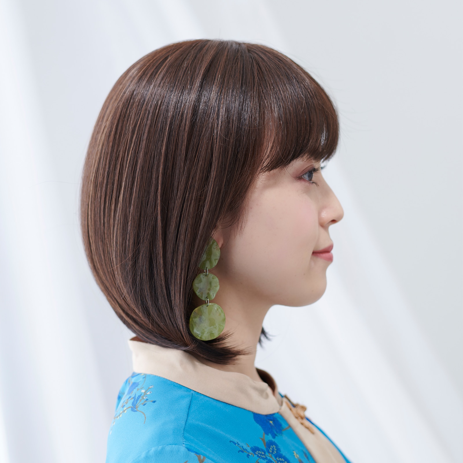 部分ウィッグ】 NAVANA 前髪ありストレートボブ [ダークブラウン