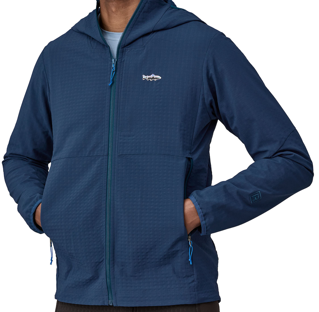 Patagonia R1 TechFace Fitz Roy Trout Hoody SHBN - Shelter Brown