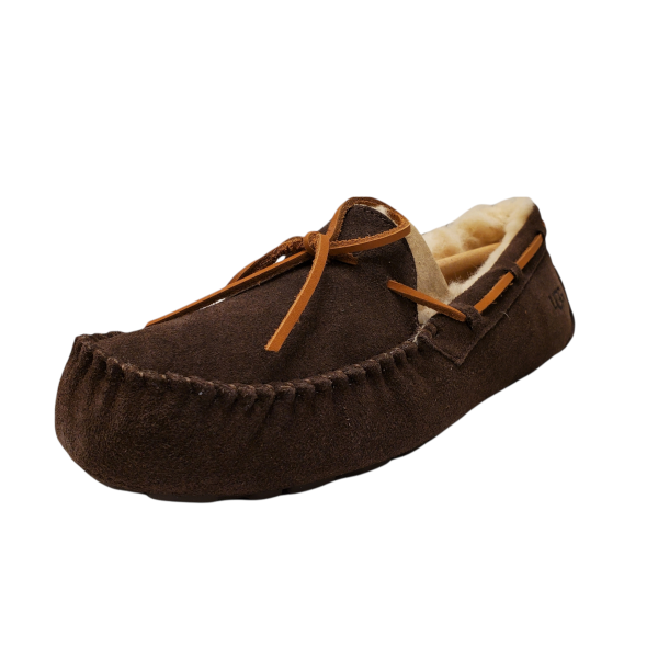 UGG Mens Olsen Slip-on Moc Toe Slippers Suede Espresso Brown 8M US