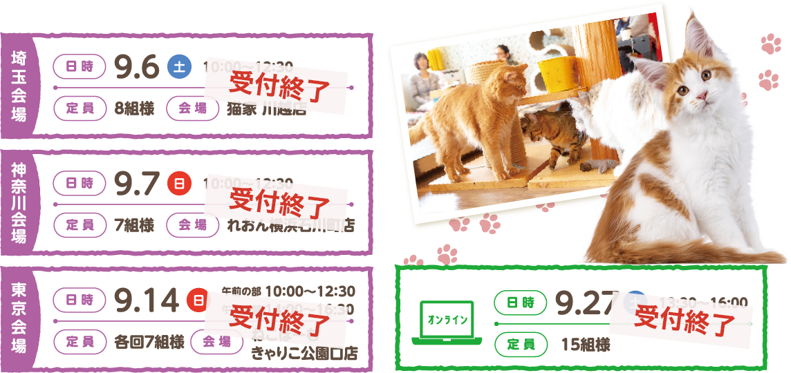 にゃんカレッジ2025｜イベント情報｜出かけたい｜+わん+にゃん倶楽部