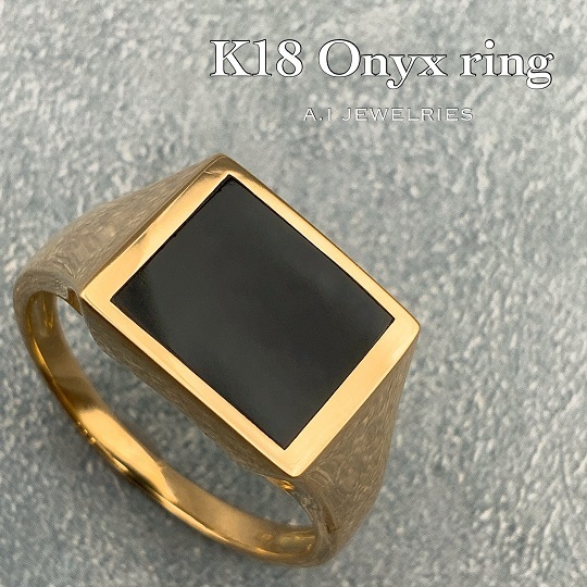 K18 18金 オニキス リング / K18 Onyx ring 品番kr-0121826949 商品
