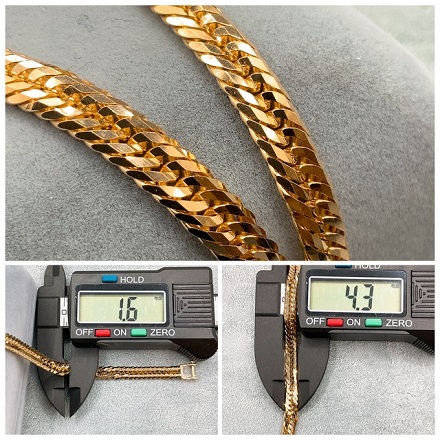 K18 12面カット トリプル 喜平 アンクレット 14g 26cm /K18 12cut