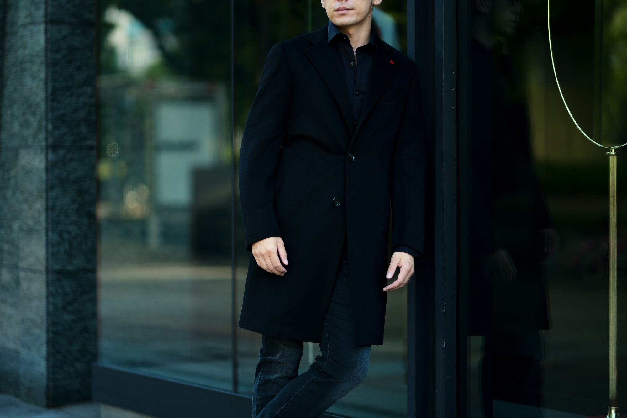 ISAIA (イザイア) ROSS (ロス) カシミヤ シングルブレスト チェスター