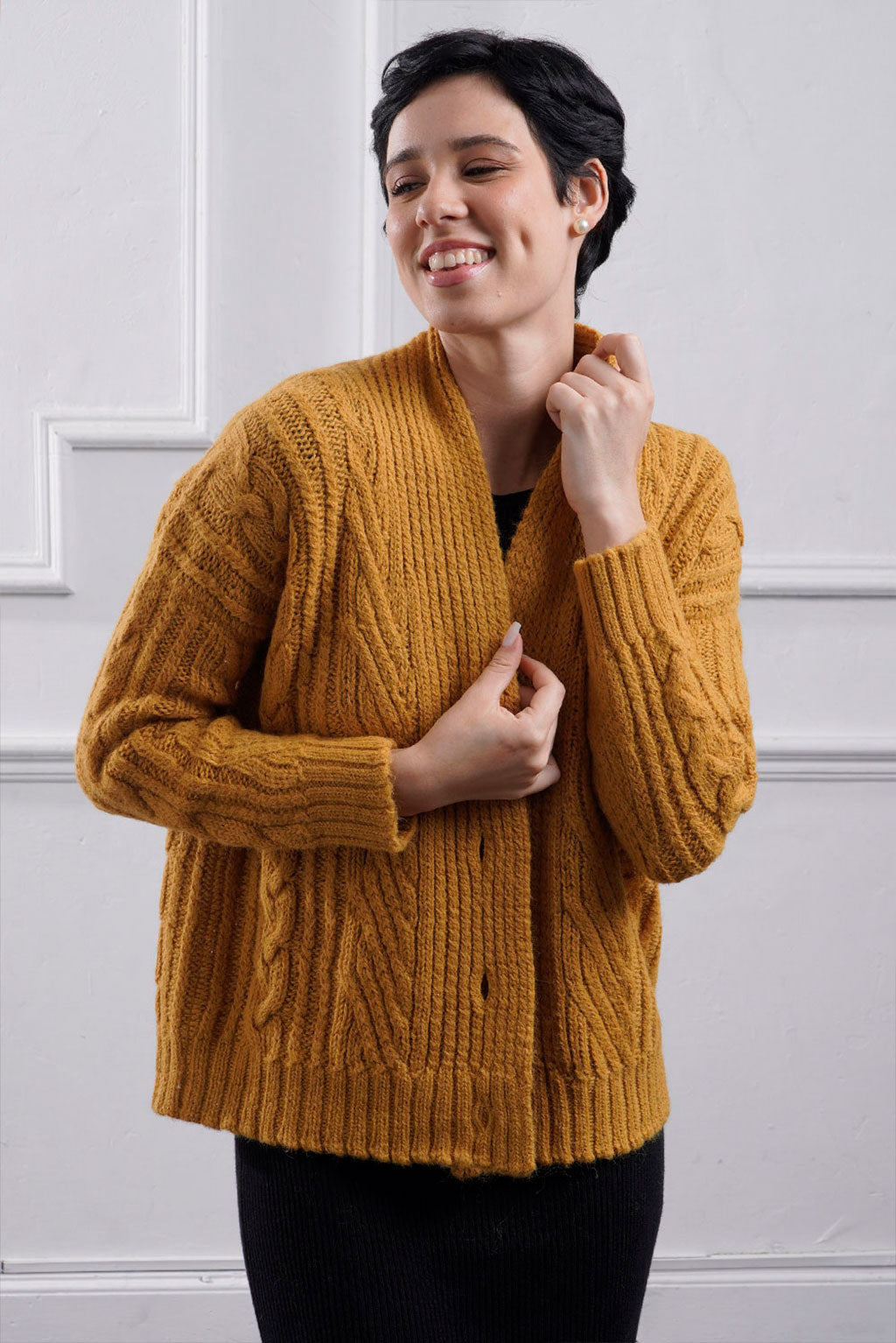 Kara Cable Knit Baby Alpaca Cardigan – Alpaca Collections