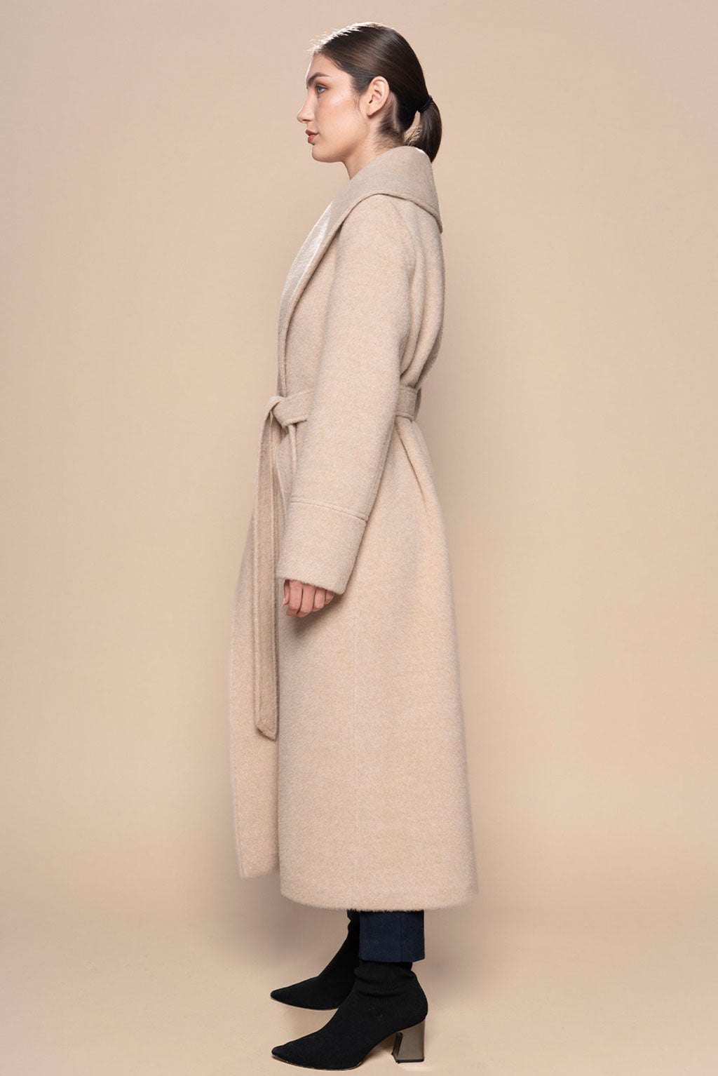 Long Belted Eco Alpaca Coat – Alpaca Collections