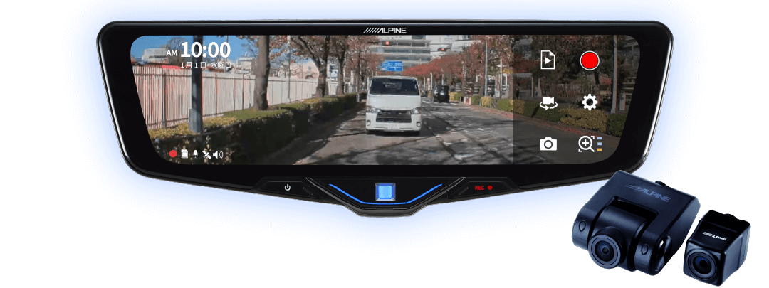 ドライブレコーダー搭載 12型デジタルミラー［車内用リアカメラ］ DVR
