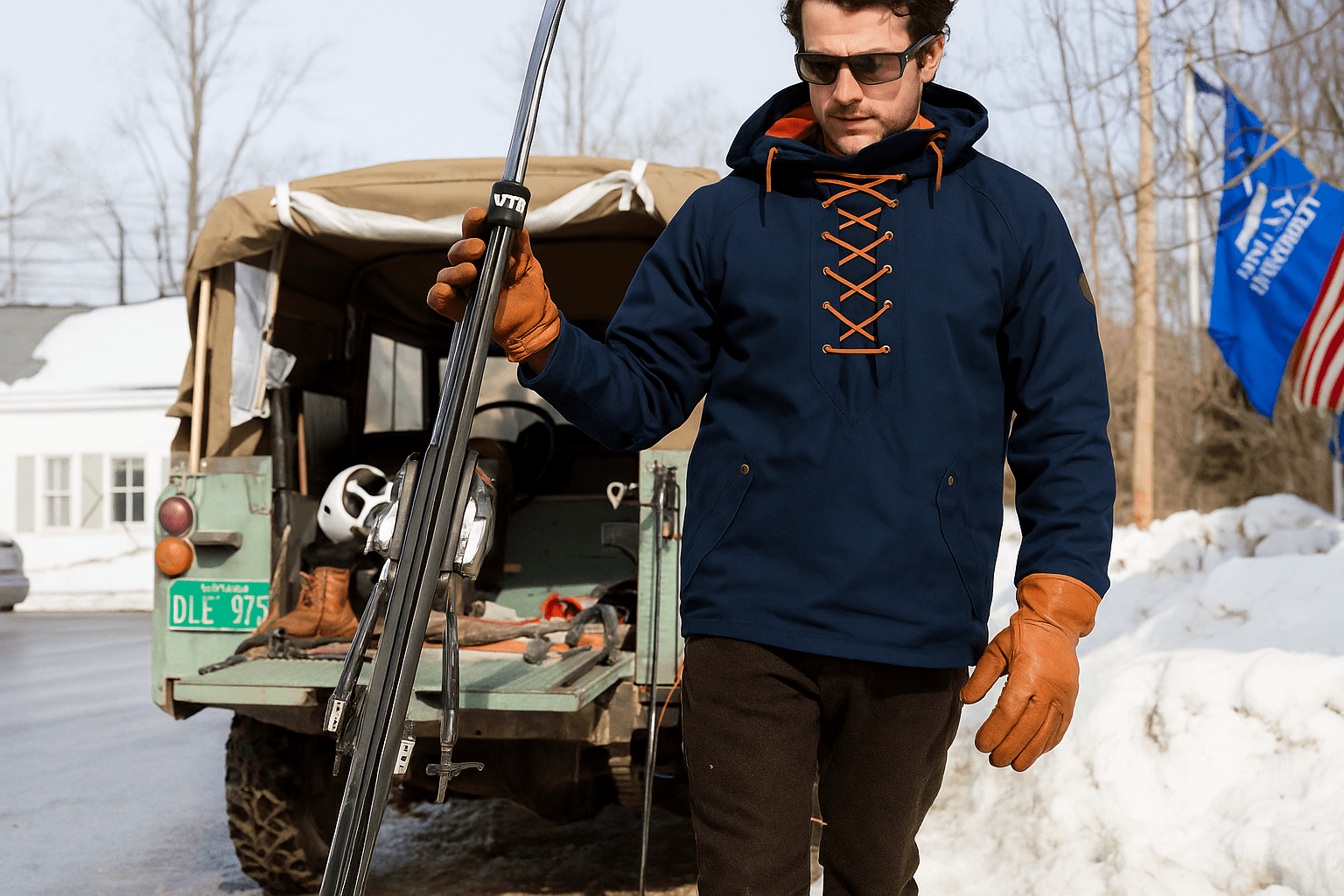 Men's Anorak Jacket - Waxed Canvas Pullover | Alps & Meters