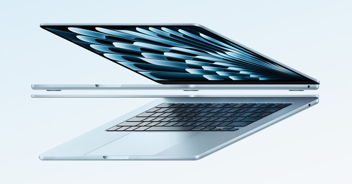 Apple、M4チップを搭載し、スカイブルーのカラーの新しいMacBook Airを