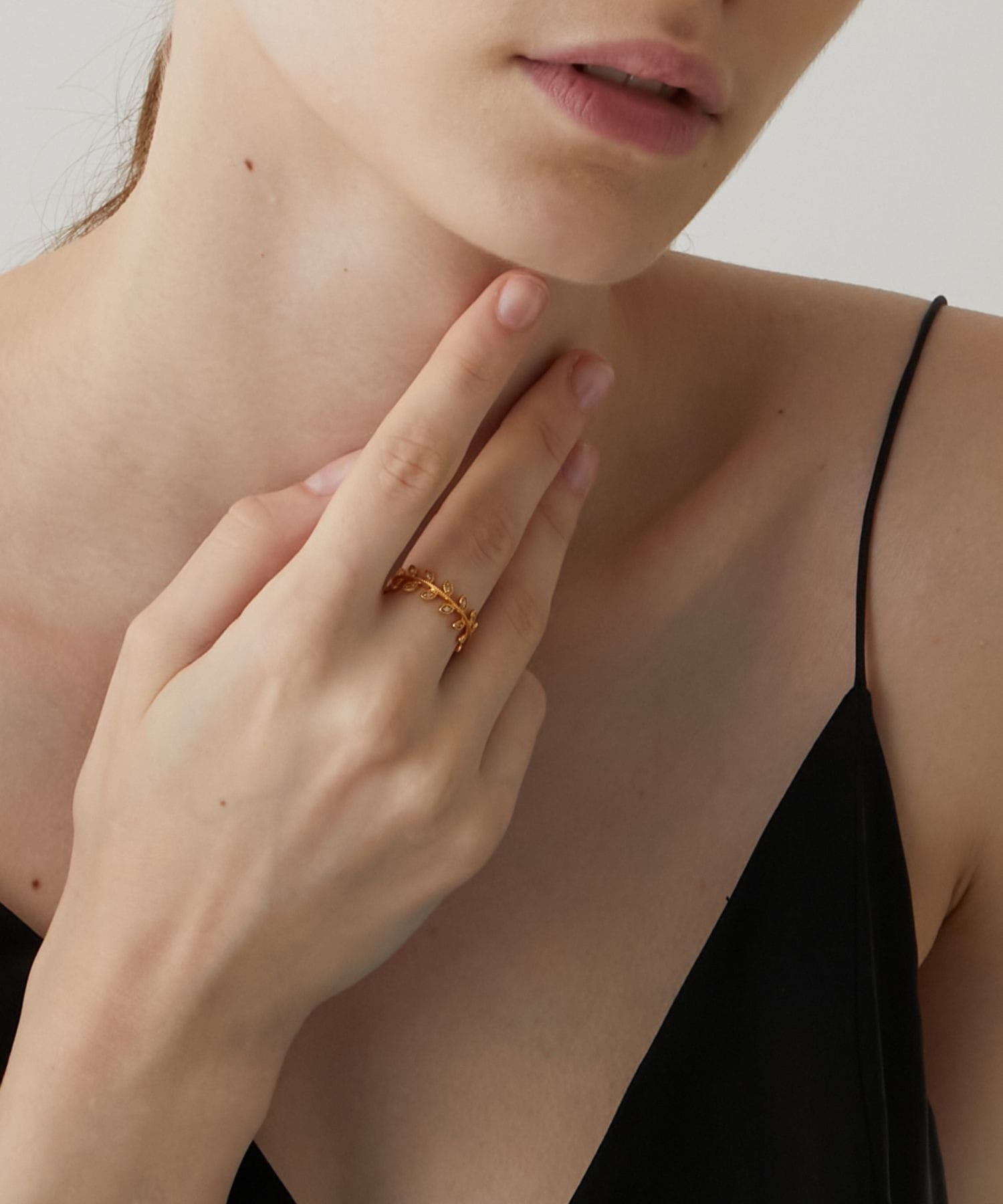 citronnier] leaf pave white diamond ring｜ARTIDA OUD（アルティーダ
