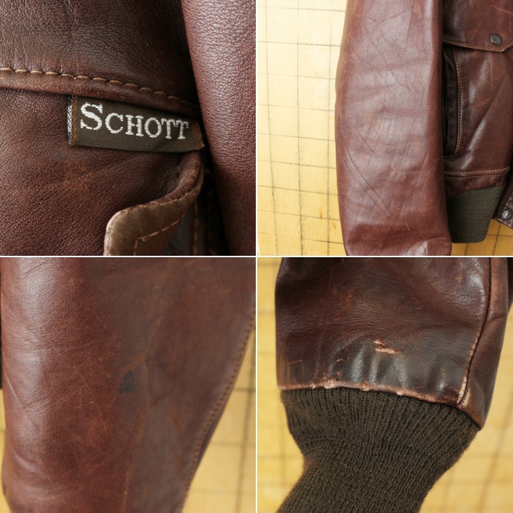 USA製 Schott ショット G-1 フライトジャケット 44 メンズL レッド