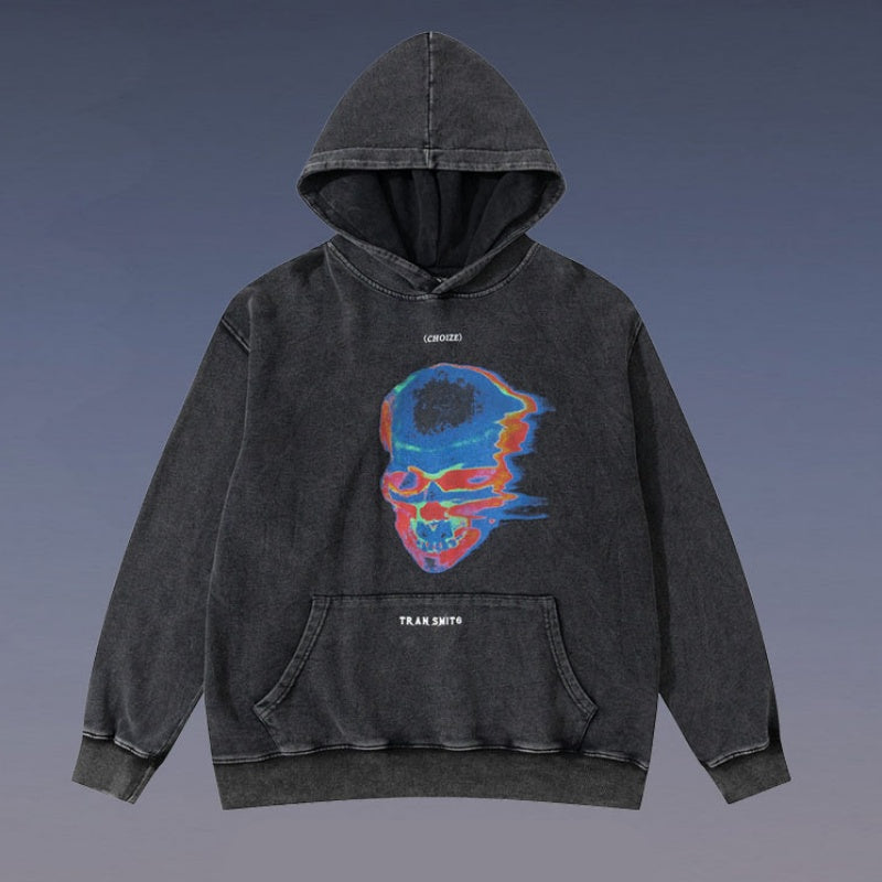 Parka/ピグメント加工スカルモチーフパーカー ST/No.23266 – At