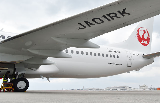 新うちなーの翼、曇天の那覇に 写真特集・JTAの737-800初号機到着