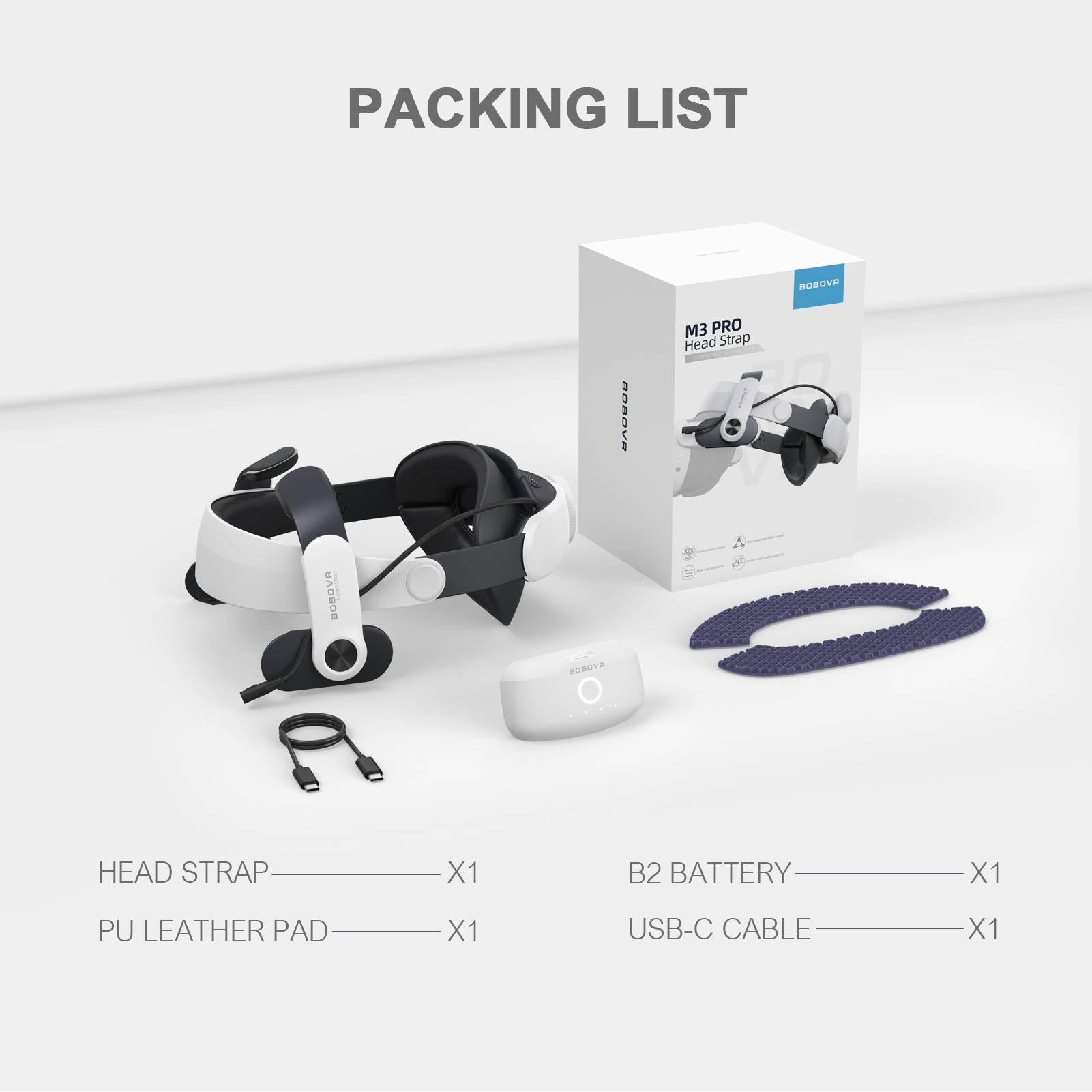 BOBOVR M3 Pro Head Strap for Meta Quest 3 & Quest 3S
