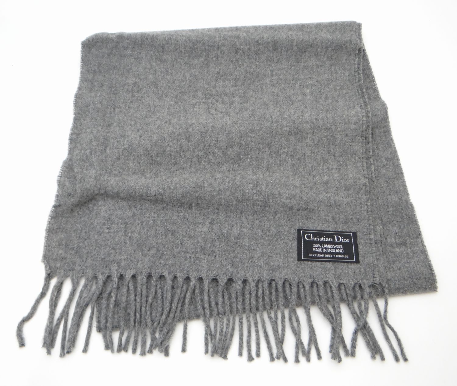 Christian Dior ディオール ウール マフラー グレー USED品 商品詳細