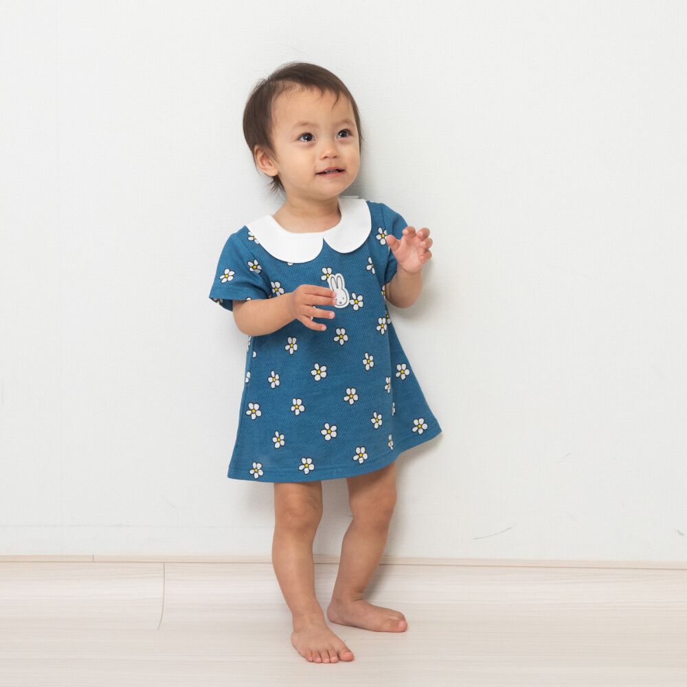 miffy ミッフィー 半袖ロンパース ブルー 80cm | Babies