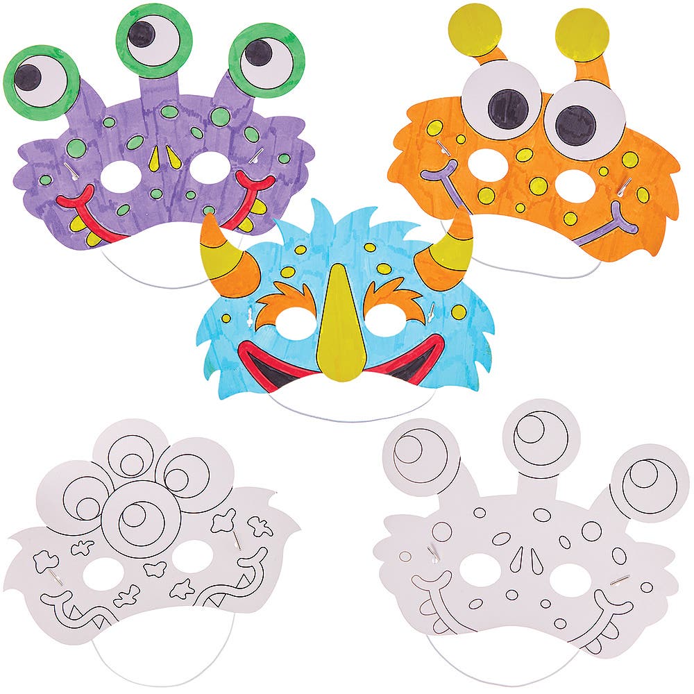Monster Colour-in Masks