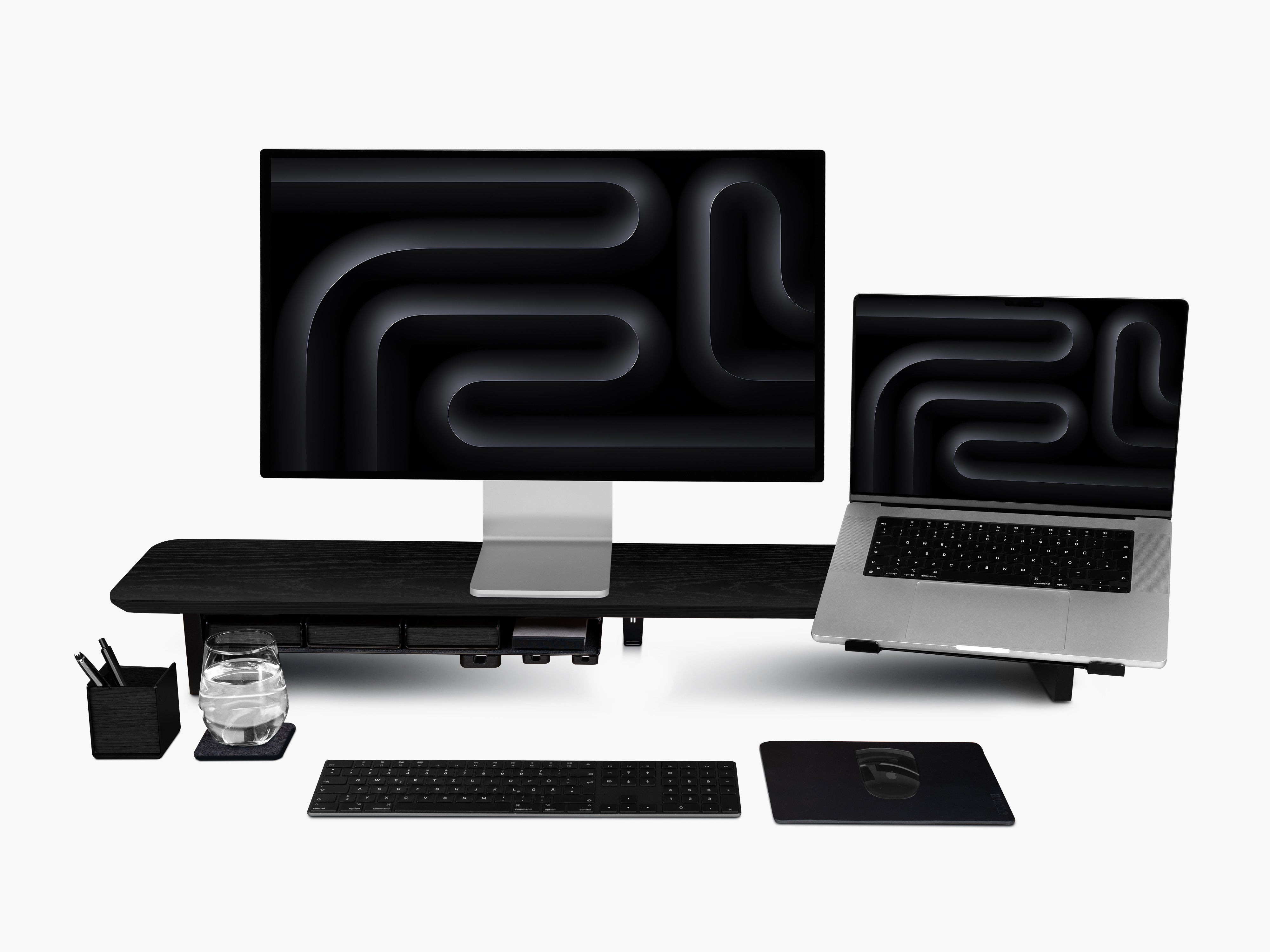 Das Setup Cockpit Large & Laptophalter Set - All Black | BALOLO
