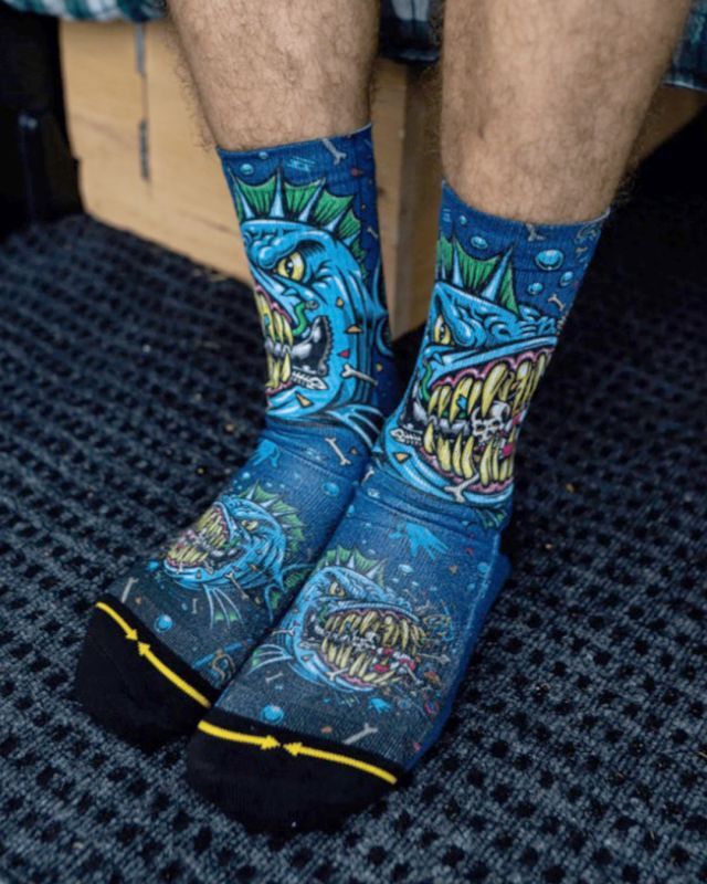 MERGE4 SOCKS / JIMBO PHILLIPS - Bad Fiah Sea Monster ソックス