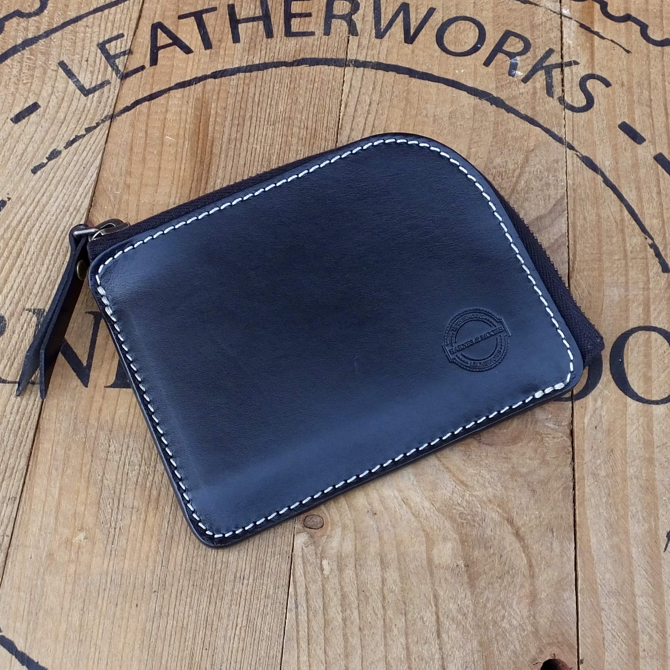 Barnes and Moore Mariner zip wallet in Japanese Tochigi leather
