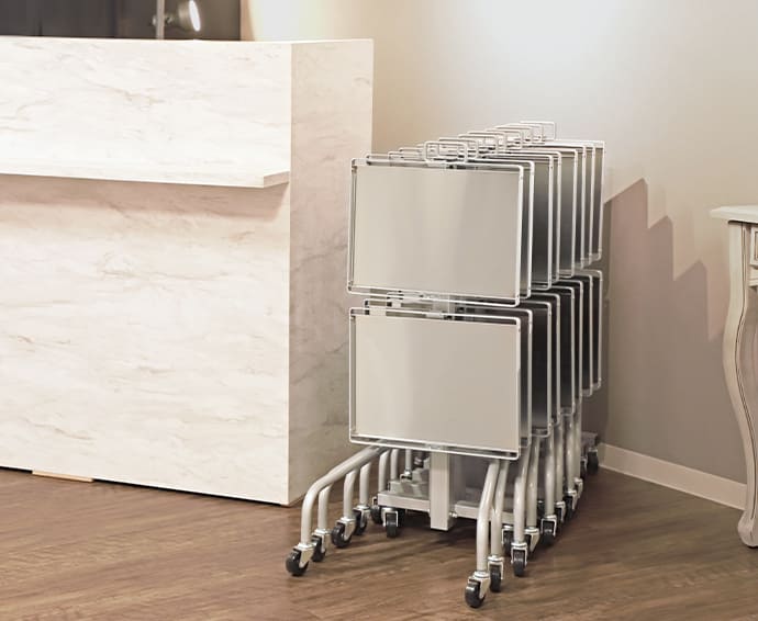 小規模サロンで活きる「折りたたみ式スタッキングワゴン」 | ビュー