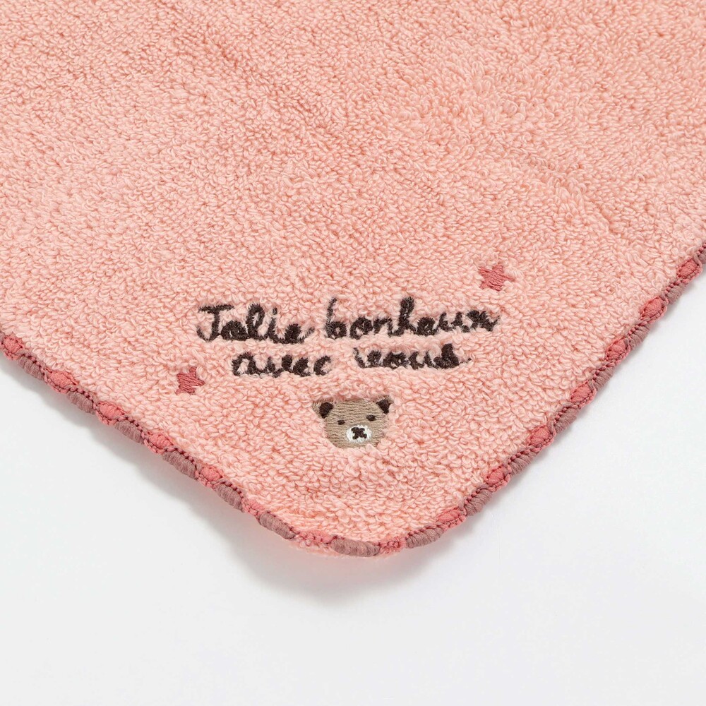 ルウちゃん刺しゅうパイルハンカチ(ワンサイズ ベージュ): 新生児